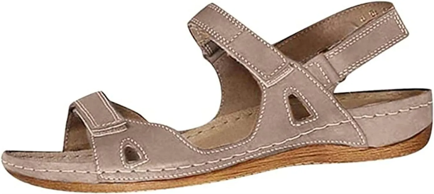 Lausiuoe Orthopedic Sandals For Women Elegant Comfortable Dressy Casual Summer Arch Support Orthotic Slides Walking Shoes