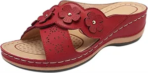 Lausiuoe Orthopedic Sandals For Women Plantar Fasciitis Arch Heel Support Comfortable Dressy Casual Summer Orthotic Slides