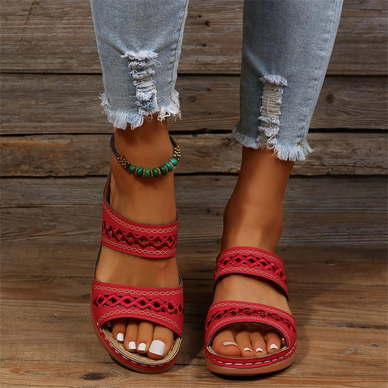 Lausiuoe Orthotic Sandals For Women Plantar Fasciitis Arch Support Dressy Summer Comfortable Walking Orthopedic Flip Flops