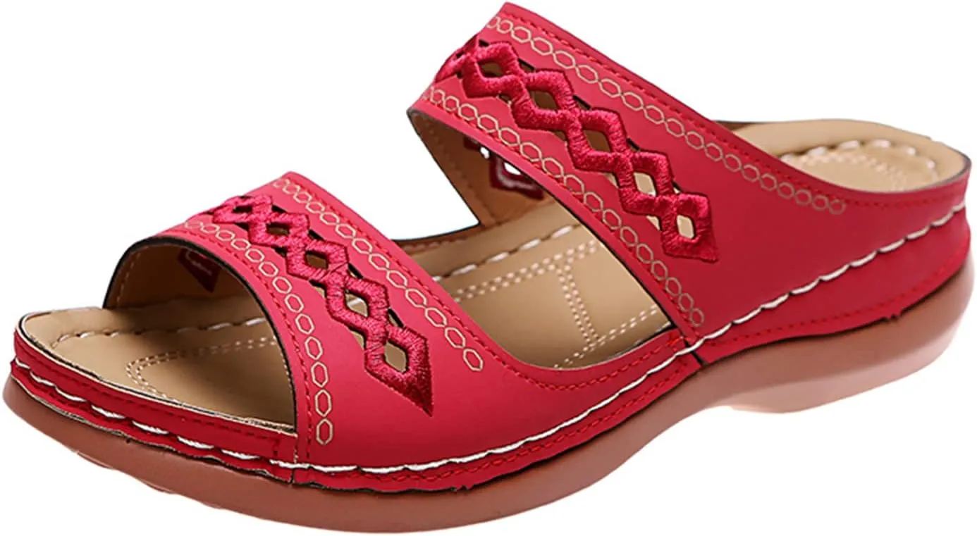 Lausiuoe Orthotic Sandals For Women Plantar Fasciitis Arch Support Dressy Summer Comfortable Walking Orthopedic Flip Flops