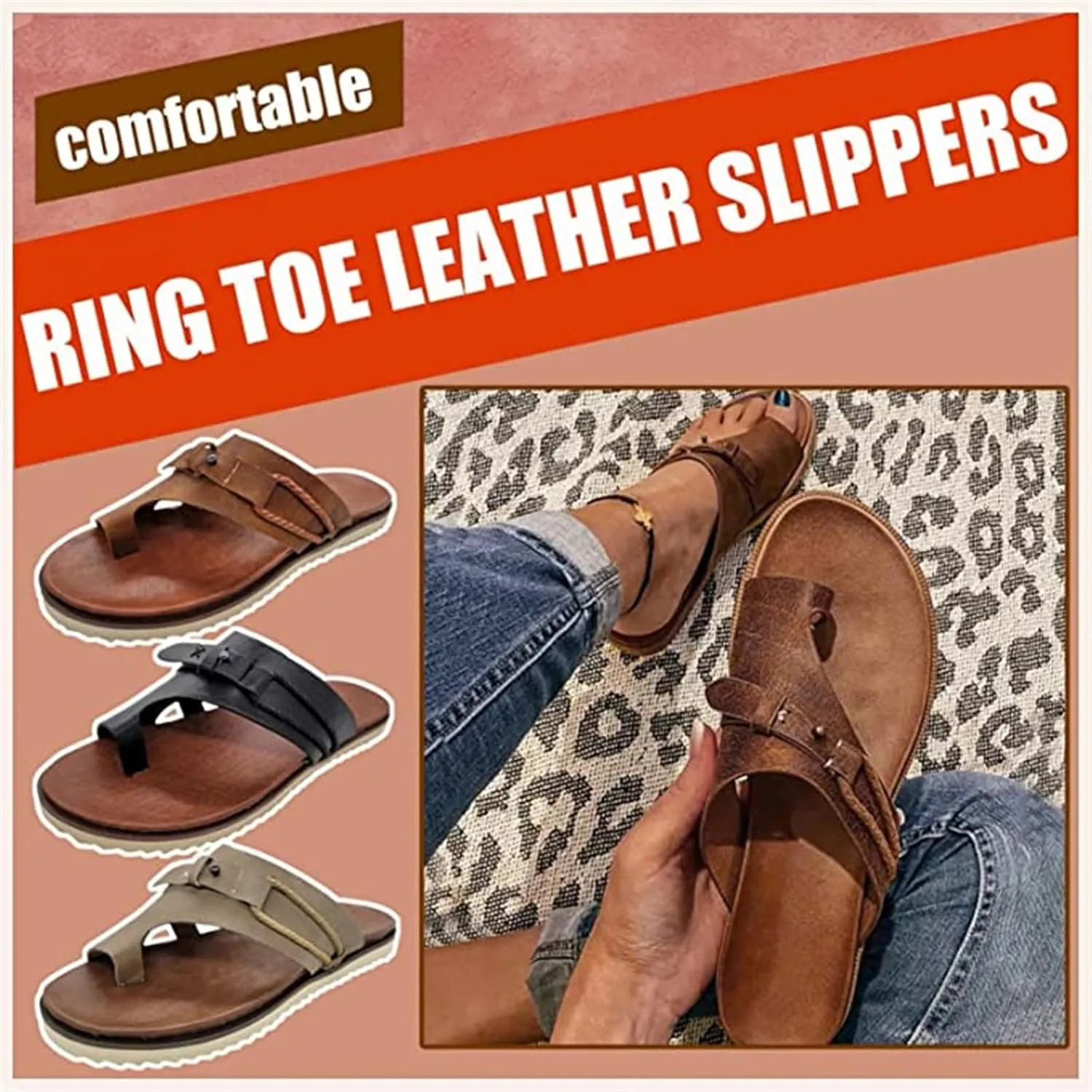 Lausiuoe Sandals Women Comfortable Dressy Arch Support Clip Toe Flat Sandals Casual Summer Cute Thong Flip Flops Beach Shoes