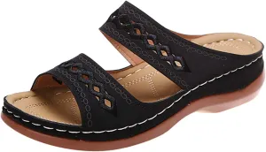 Lausiuoe Women's Comfy Orthotic Sandals,Womens Dressy Summer Slingback Orthopedic Slide Walking Shoes With Arch Support