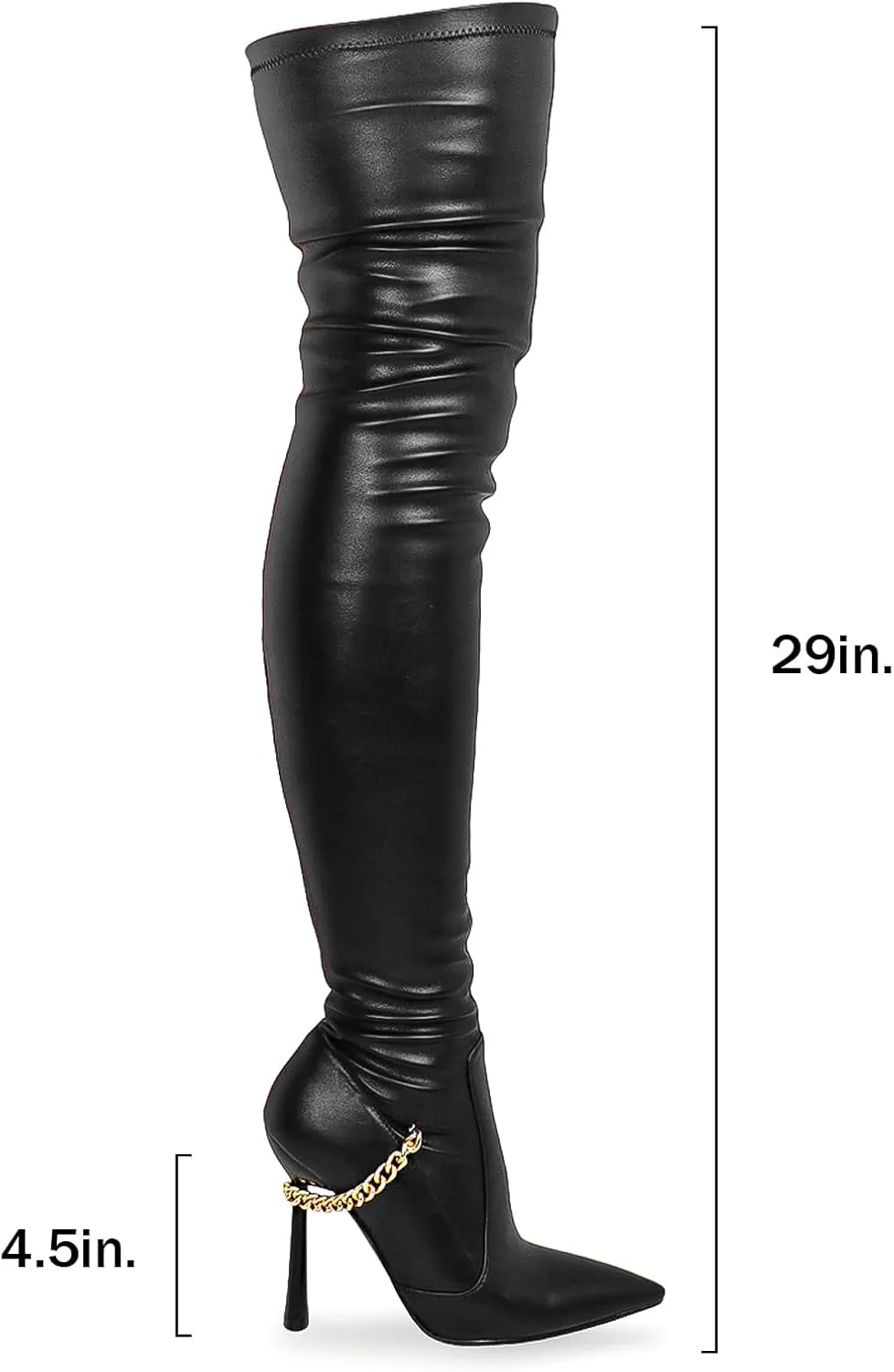 Liliana Women's Over The Knee Boots Suede Stiletto Side Zip Pointed Toe, VIKKI-1