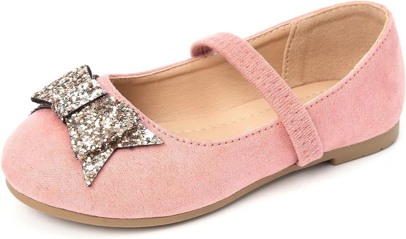 Luffymomo Girls Mary Jane Dress Shoes Party Princess Flats Strap Ballet Dance Shoes Toddler/Little Kid