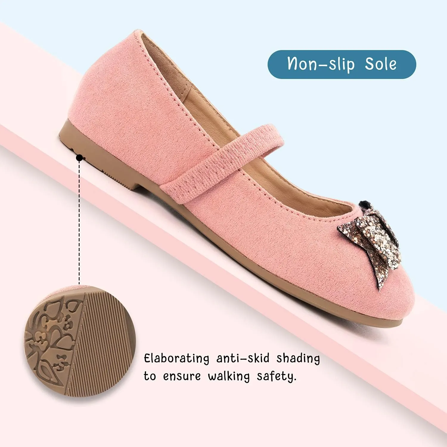 Luffymomo Girls Mary Jane Dress Shoes Party Princess Flats Strap Ballet Dance Shoes Toddler/Little Kid