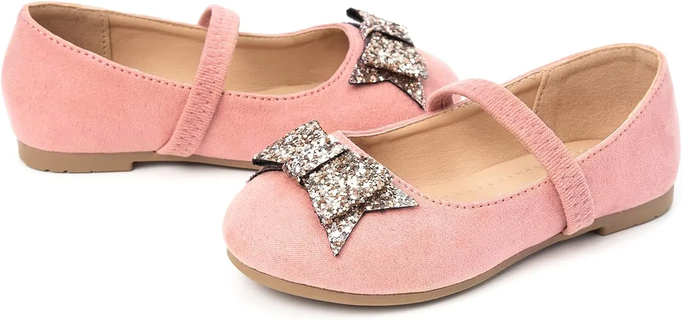 Luffymomo Girls Mary Jane Dress Shoes Party Princess Flats Strap Ballet Dance Shoes Toddler/Little Kid