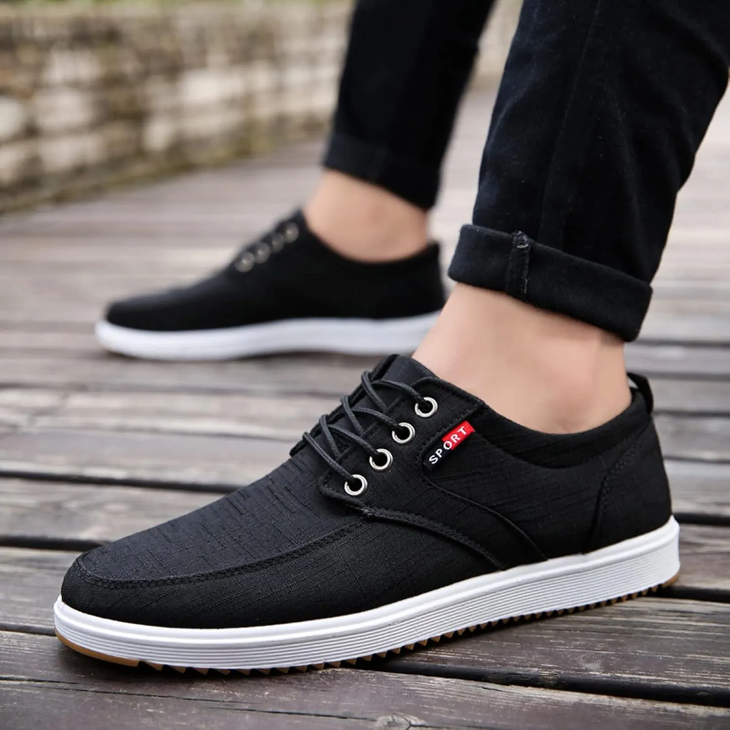 Mens Everyday Sneakers Men Shoes Fashion Canvas Shoes High Soled Men Canvas Sports Casual for