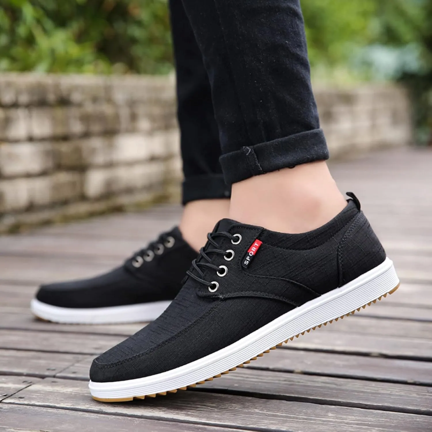 Mens Everyday Sneakers Men Shoes Fashion Canvas Shoes High Soled Men Canvas Sports Casual for