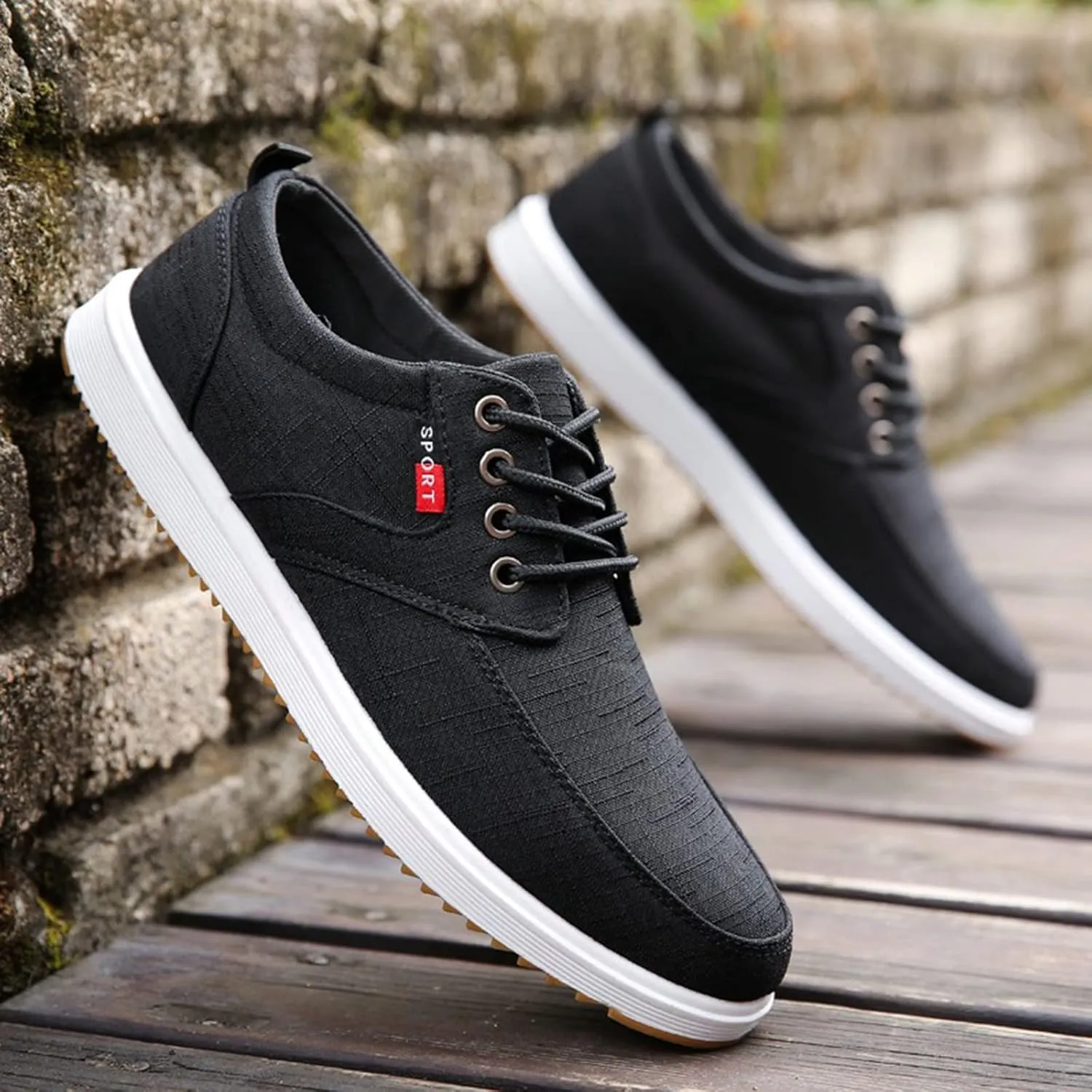 Mens Everyday Sneakers Men Shoes Fashion Canvas Shoes High Soled Men Canvas Sports Casual for