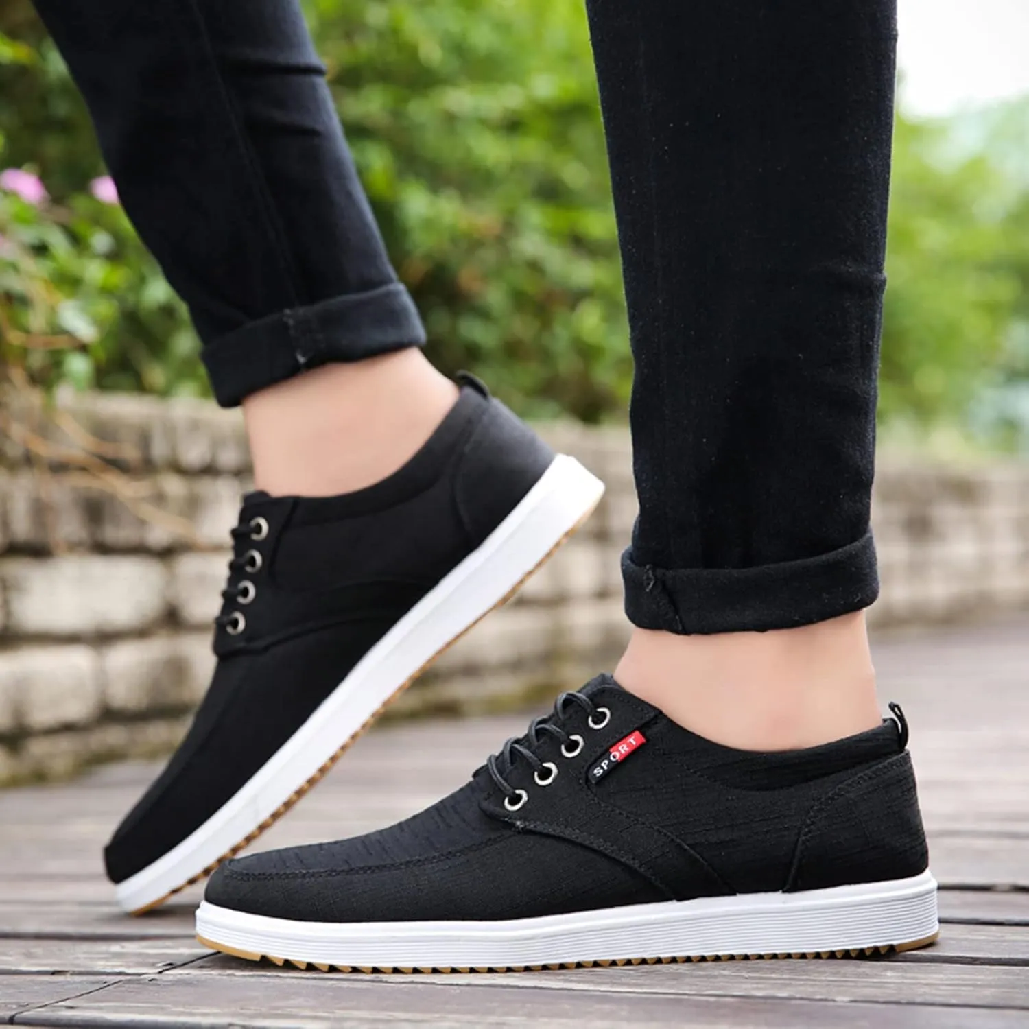 Mens Everyday Sneakers Men Shoes Fashion Canvas Shoes High Soled Men Canvas Sports Casual for