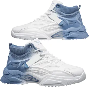 Mens Fashion Sneakers High Top Casual Shoes Athletic Walking Mesh Lightweight Sports Shoes Lace Up Running Shoes