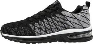 Men's Lace Up Memory Foam Sneakers Lightweight Breathable Slip On Running Shoe Lightweight Work Shoes for Men