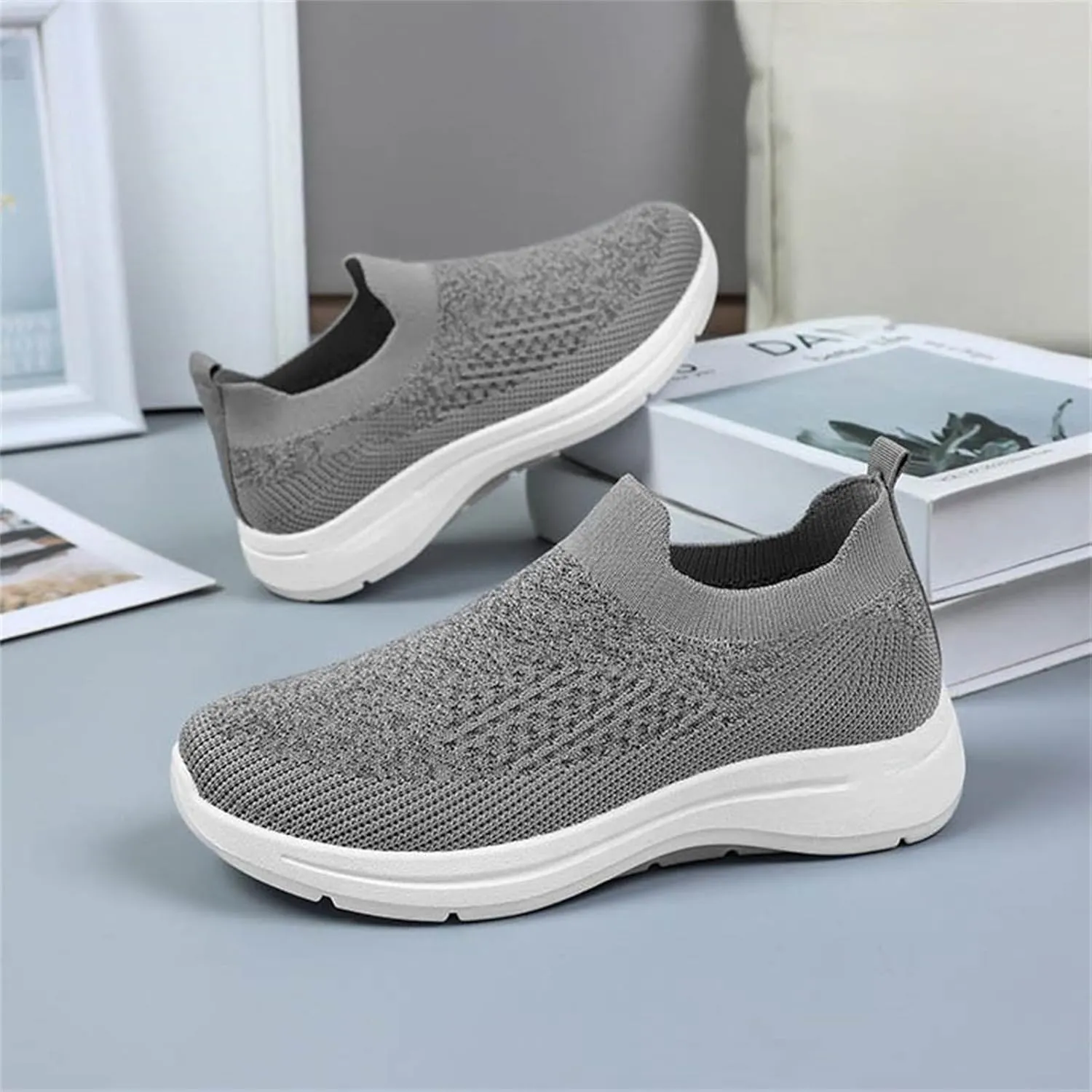 Mens Oxfors Casual Fashion Slip on Shoes Dress Business Sneakers Mesh Comfortable Lightweight Workout Footwear