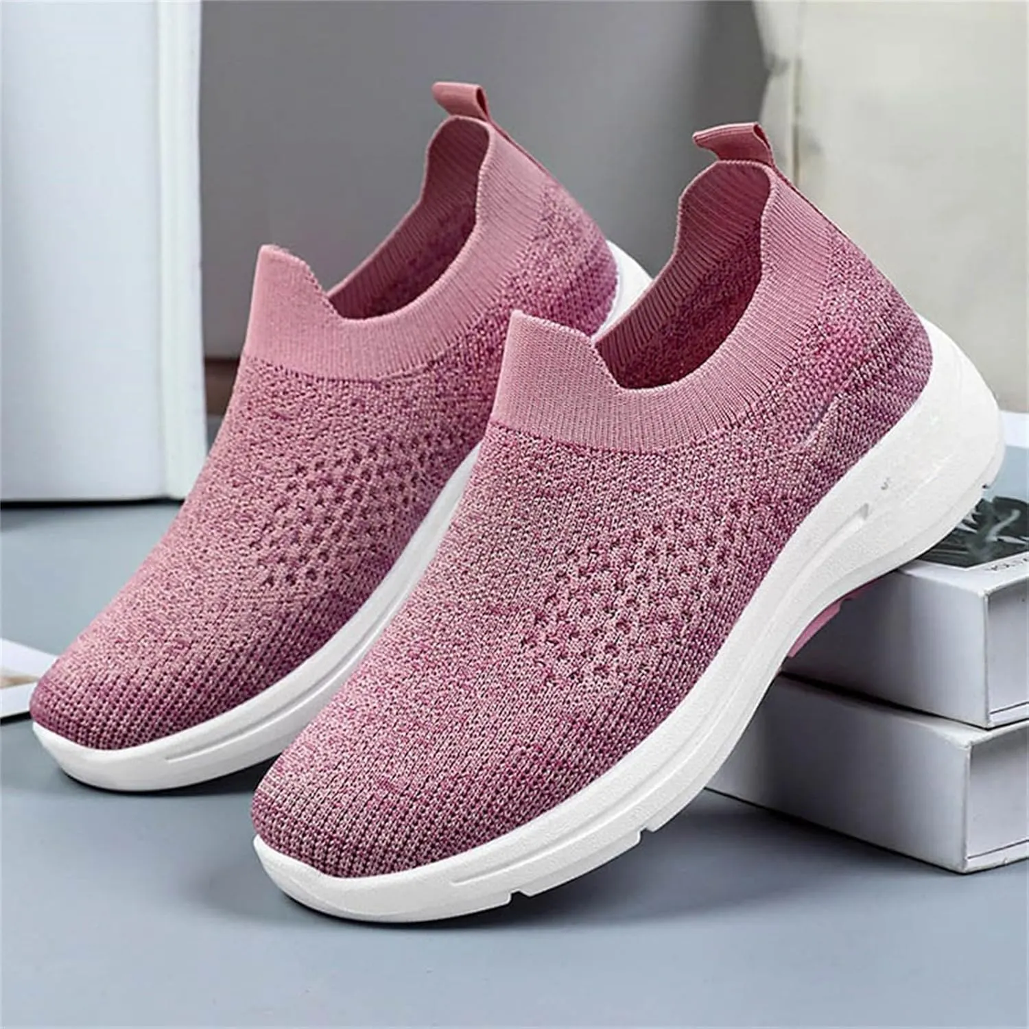 Mens Oxfors Casual Fashion Slip on Shoes Dress Business Sneakers Mesh Comfortable Lightweight Workout Footwear