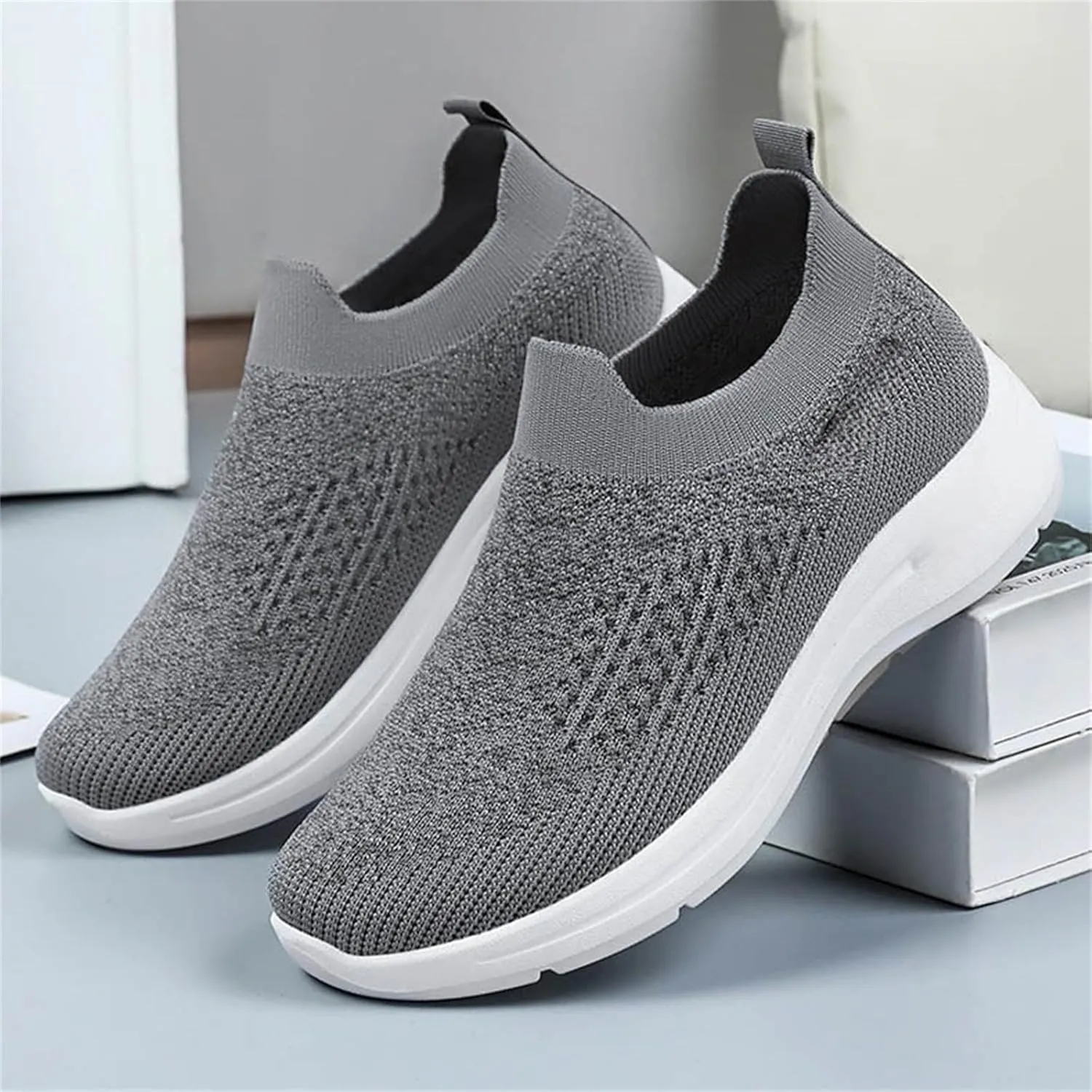 Mens Oxfors Casual Fashion Slip on Shoes Dress Business Sneakers Mesh Comfortable Lightweight Workout Footwear