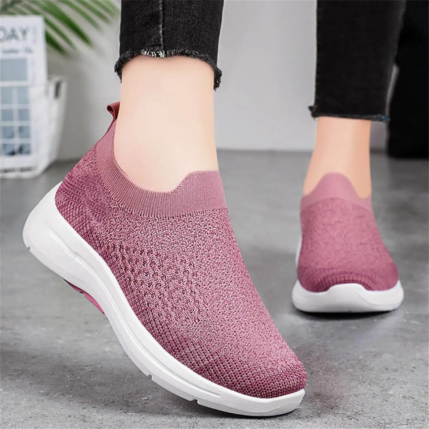 Mens Oxfors Casual Fashion Slip on Shoes Dress Business Sneakers Mesh Comfortable Lightweight Workout Footwear