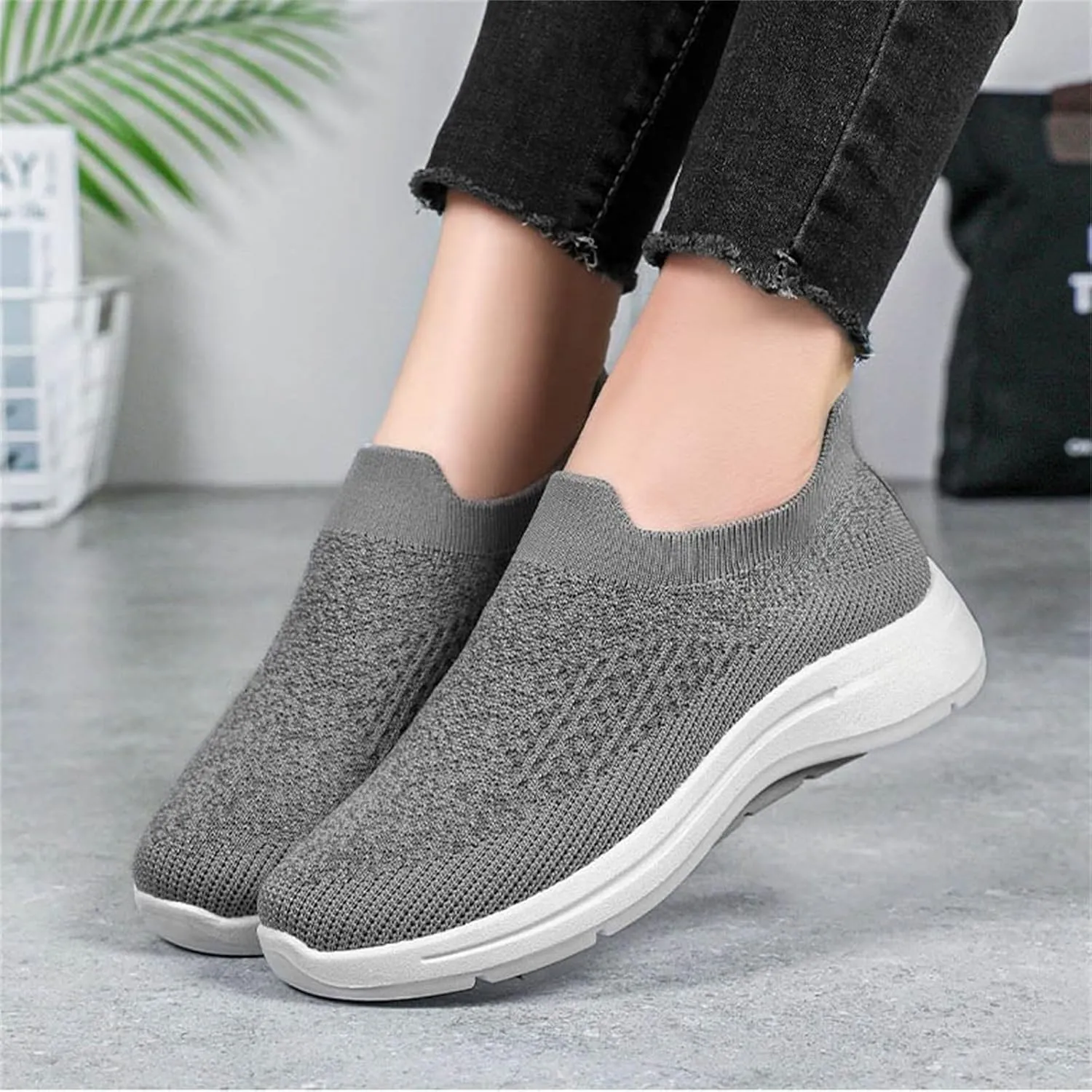 Mens Oxfors Casual Fashion Slip on Shoes Dress Business Sneakers Mesh Comfortable Lightweight Workout Footwear