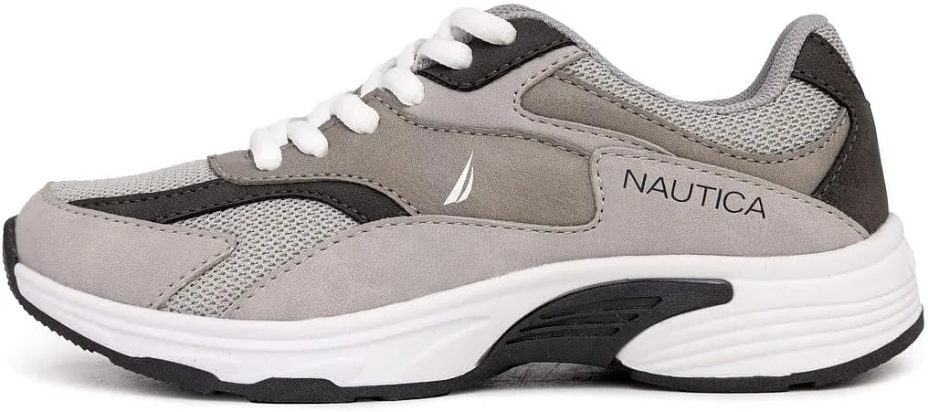 Nautica Kids Boys & Girls Athletic Sneakers - Chunky Cushion Heel Running & Hiking Shoes (Lace-Up/Bungee Slip-On) (Big Kid/Little Kid/Toddler)