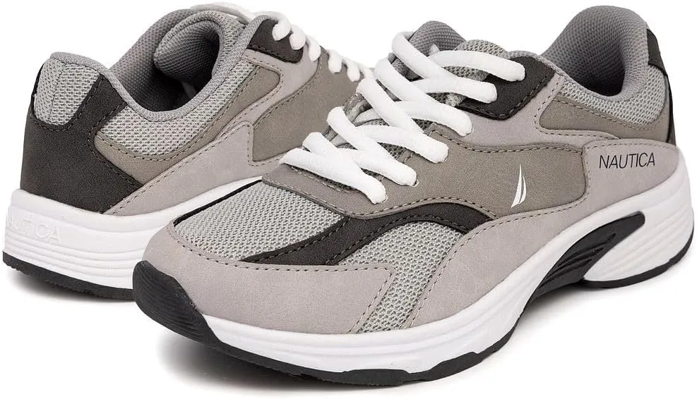 Nautica Kids Boys & Girls Athletic Sneakers - Chunky Cushion Heel Running & Hiking Shoes (Lace-Up/Bungee Slip-On) (Big Kid/Little Kid/Toddler)