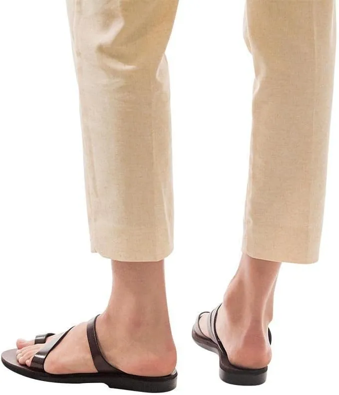 Noah - Leather Slide On Sandal - Womens Sandals