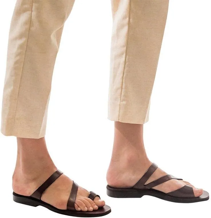 Noah - Leather Slide On Sandal - Womens Sandals
