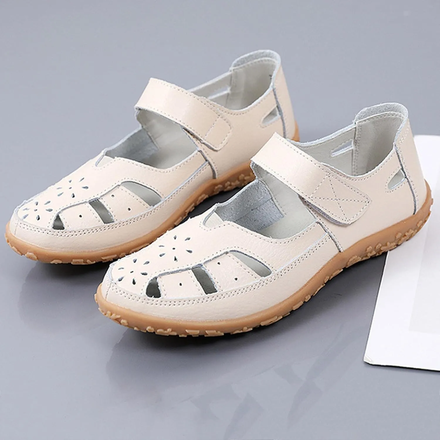 Orthopedic Loafers for Women Summer Dressy 2025,Womens Platform Wedges Sandal Comfort Closed Toe Casual Hollow Out Shoes Orthotic Wedge Flat