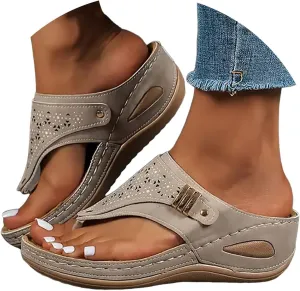 Orthopedic Sandals for Women Dressy Comfortable Arch Support Platform Wedge Sandals Summer Vacation Beach Shoes