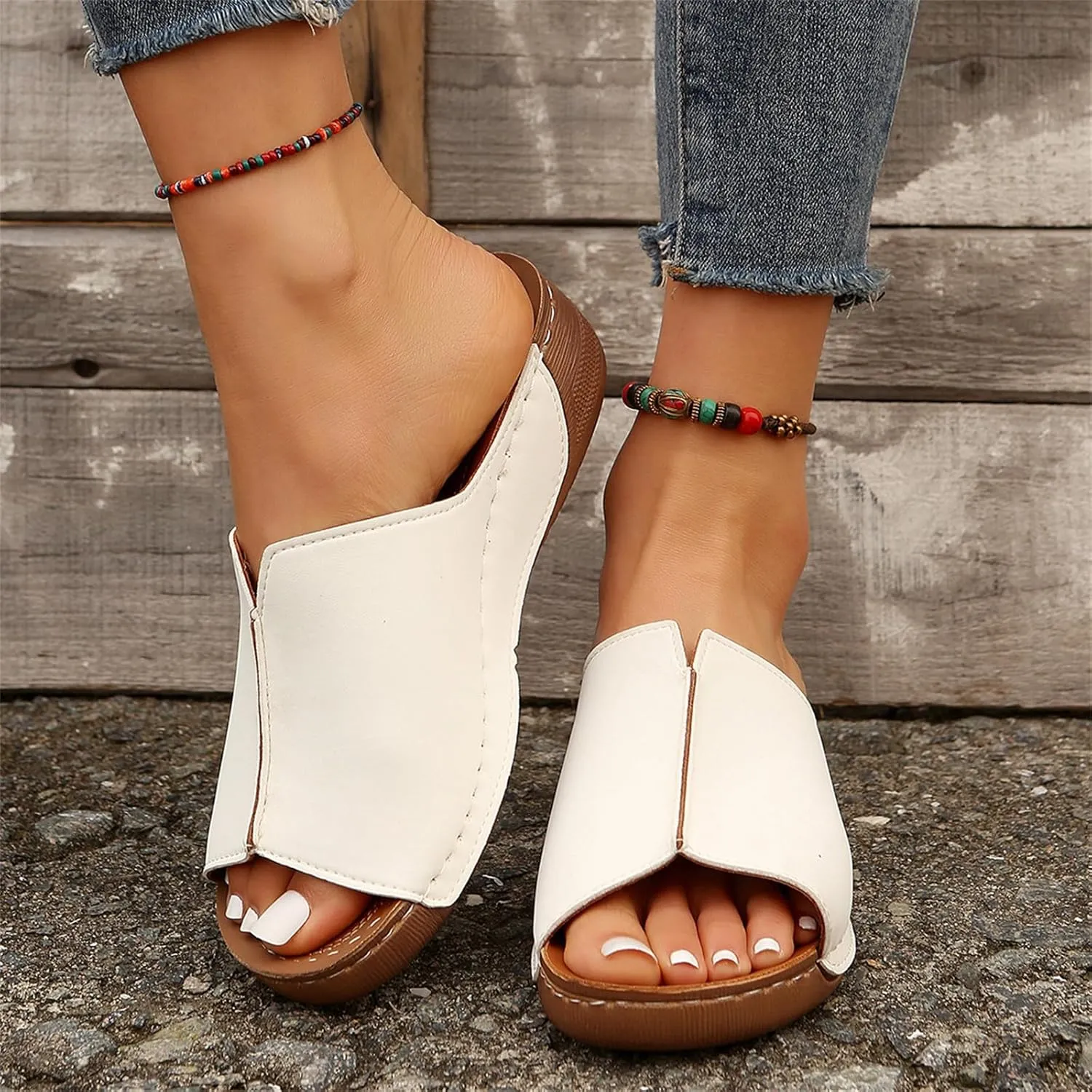 Orthopedic Sandals For Women Dressy Summer Orthotic Flip Flops For Flat Feet with Arch Support for Comfortable Walk Slippers
