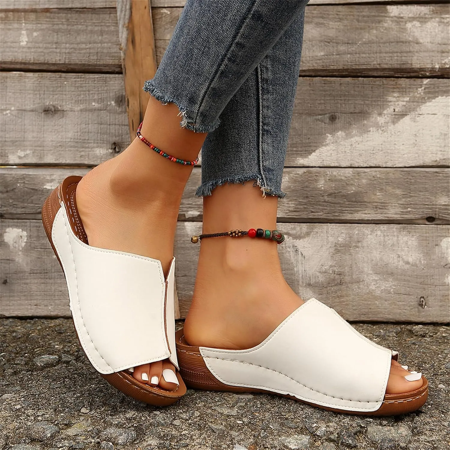 Orthopedic Sandals For Women Dressy Summer Orthotic Flip Flops For Flat Feet with Arch Support for Comfortable Walk Slippers