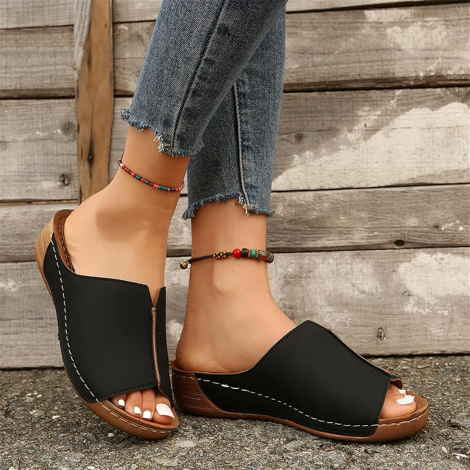 Orthopedic Sandals For Women Dressy Summer Orthotic Flip Flops For Flat Feet with Arch Support for Comfortable Walk Slippers