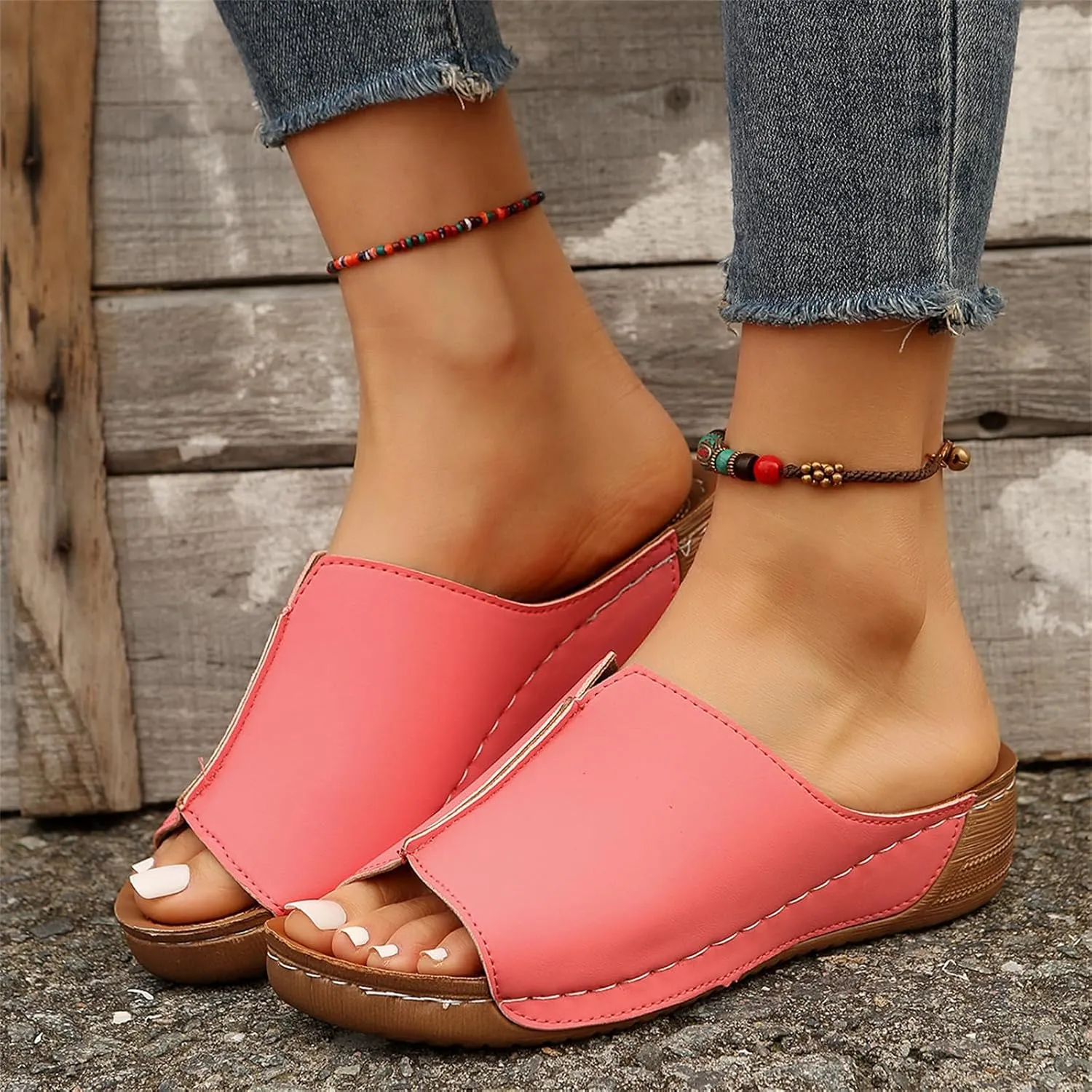 Orthopedic Sandals For Women Dressy Summer Orthotic Flip Flops For Flat Feet with Arch Support for Comfortable Walk Slippers