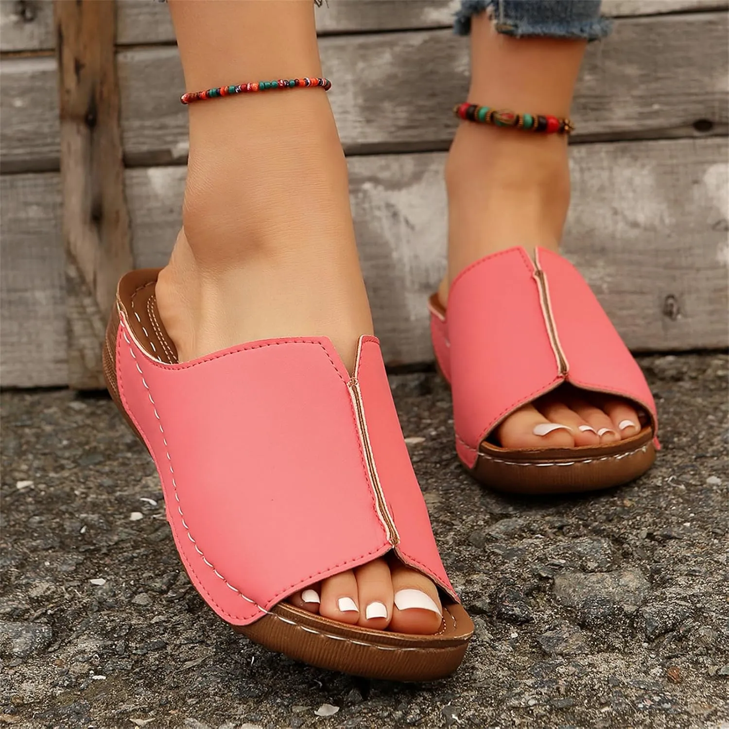 Orthopedic Sandals For Women Dressy Summer Orthotic Flip Flops For Flat Feet with Arch Support for Comfortable Walk Slippers