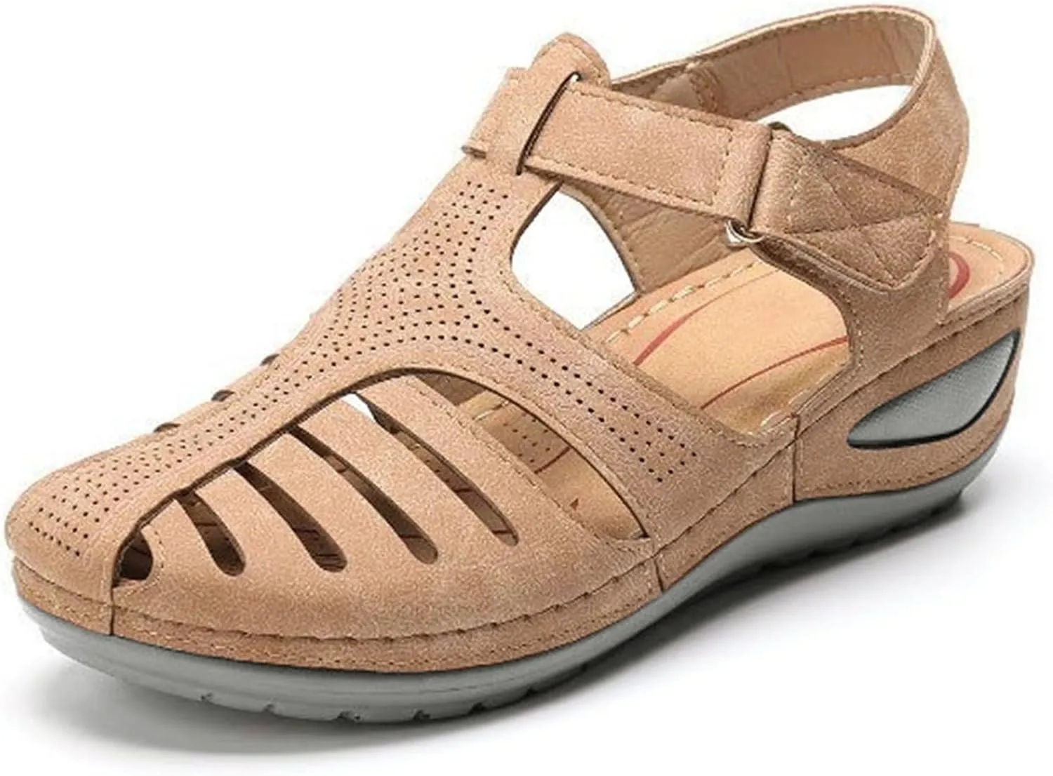 Orthopedic Sandals for Women Dressy Wedge Platform Adjustable Ankle Straps Orthopedic Comfort Arch Support Cushion Barefoot Beach Casual Footwear Summer Flip Flops for Women