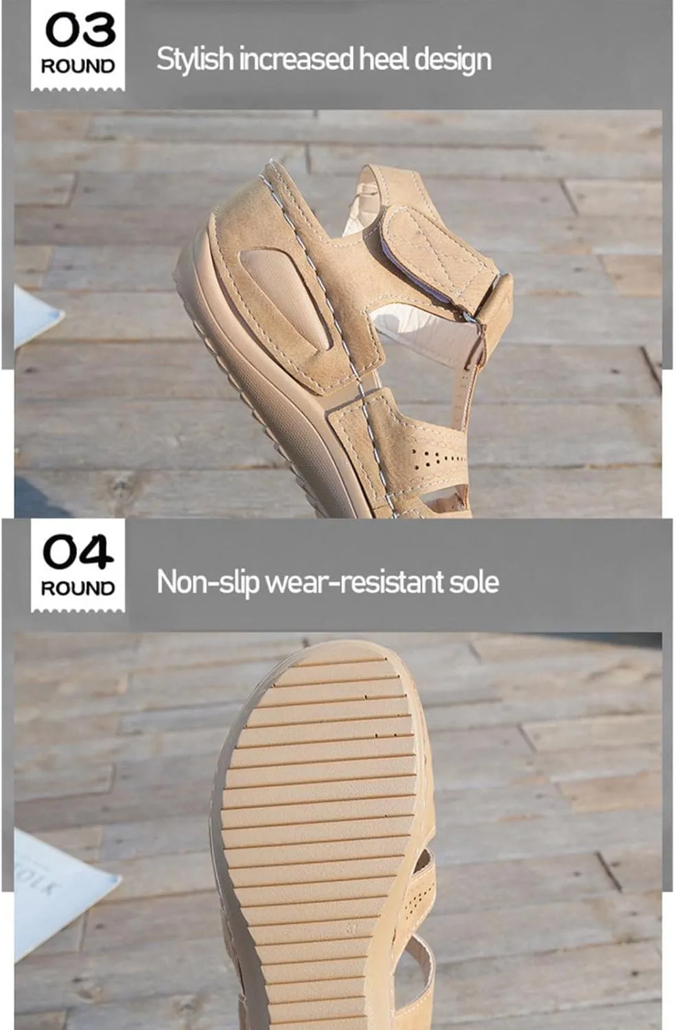 Orthopedic Sandals for Women Dressy Wedge Platform Adjustable Ankle Straps Orthopedic Comfort Arch Support Cushion Barefoot Beach Casual Footwear Summer Flip Flops for Women