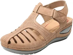 Orthopedic Sandals for Women Dressy Wedge Platform Adjustable Ankle Straps Orthopedic Comfort Arch Support Cushion Barefoot Beach Casual Footwear Summer Flip Flops for Women