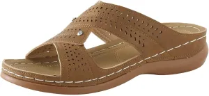 Orthopedic Wedge Sandals for Women 2025 Comfortable Open Toe Slip-On Casual Walking Platform Sandals Hollow Breathable Beach Low Wedge Slippers Indoor Outdoor