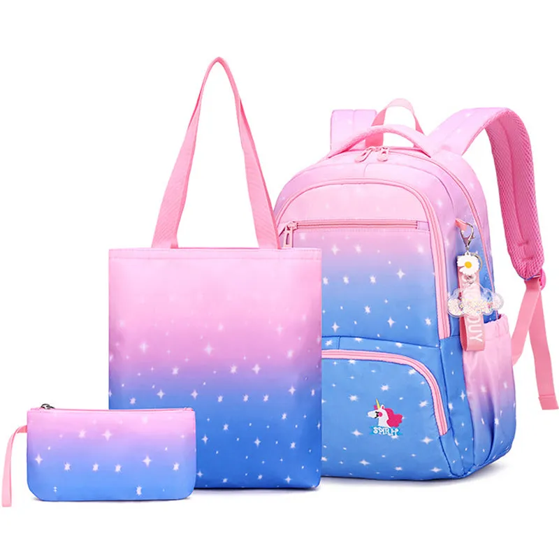 Primary School Backpack Set For 4-6 Grade Kids School Bookbag