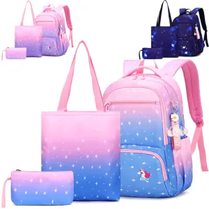 Primary School Backpack Set For 4-6 Grade Kids School Bookbag