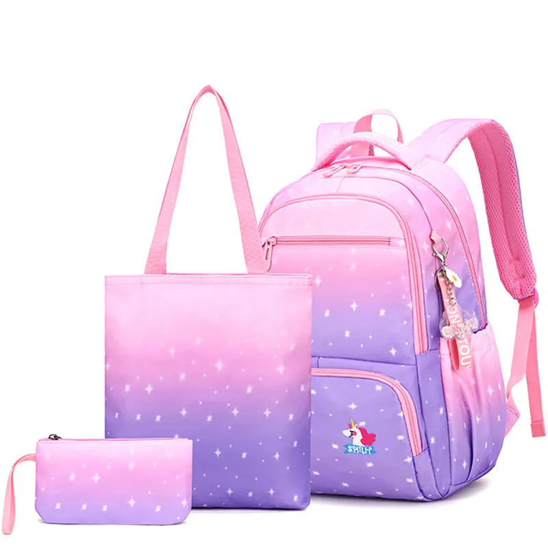 Primary School Backpack Set For 4-6 Grade Kids School Bookbag
