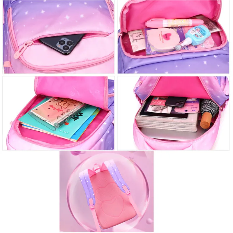 Primary School Backpack Set For 4-6 Grade Kids School Bookbag