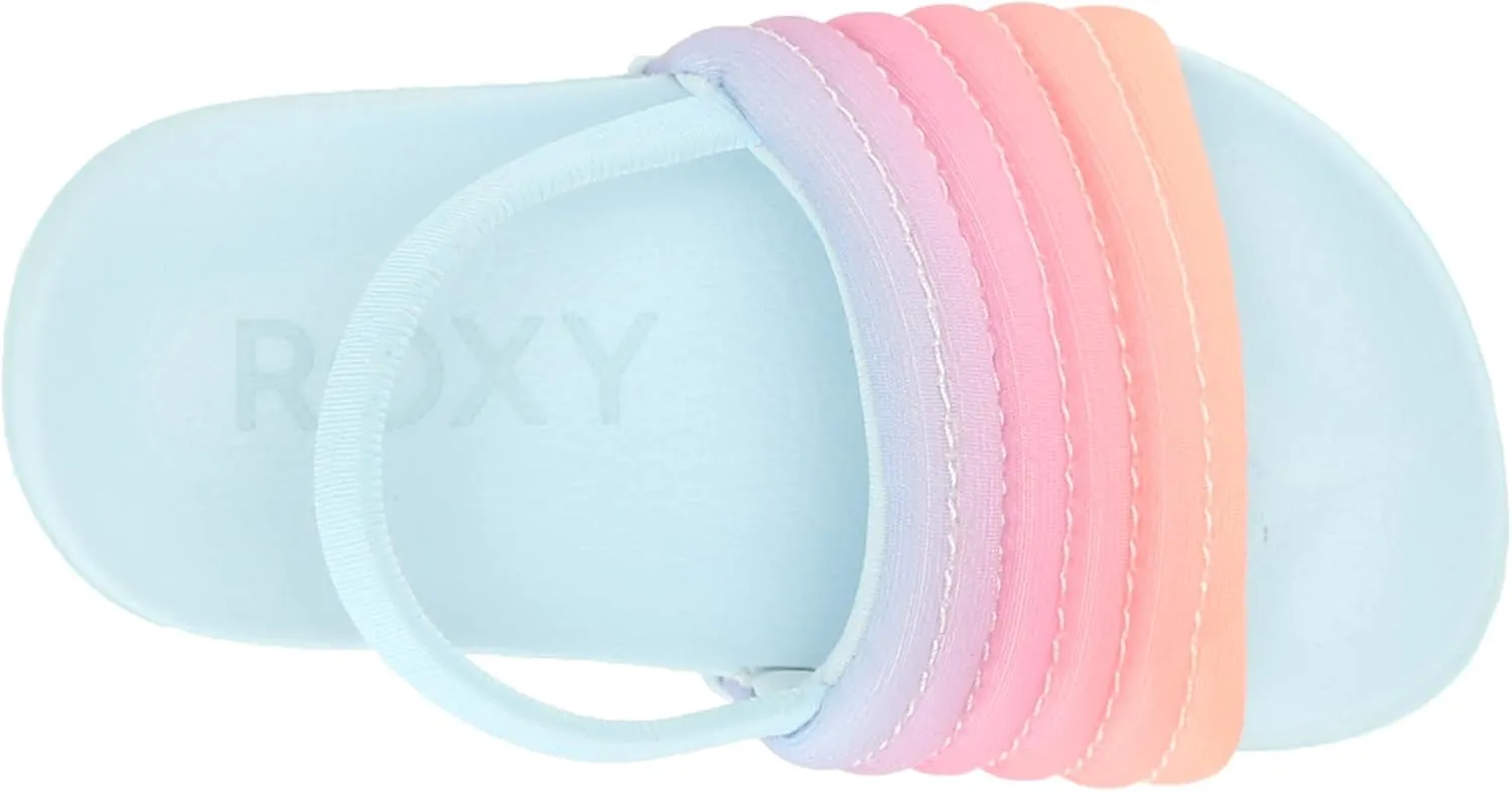 Roxy Girl's Slippy Ribbed Slide on Sandals Flip-Flop