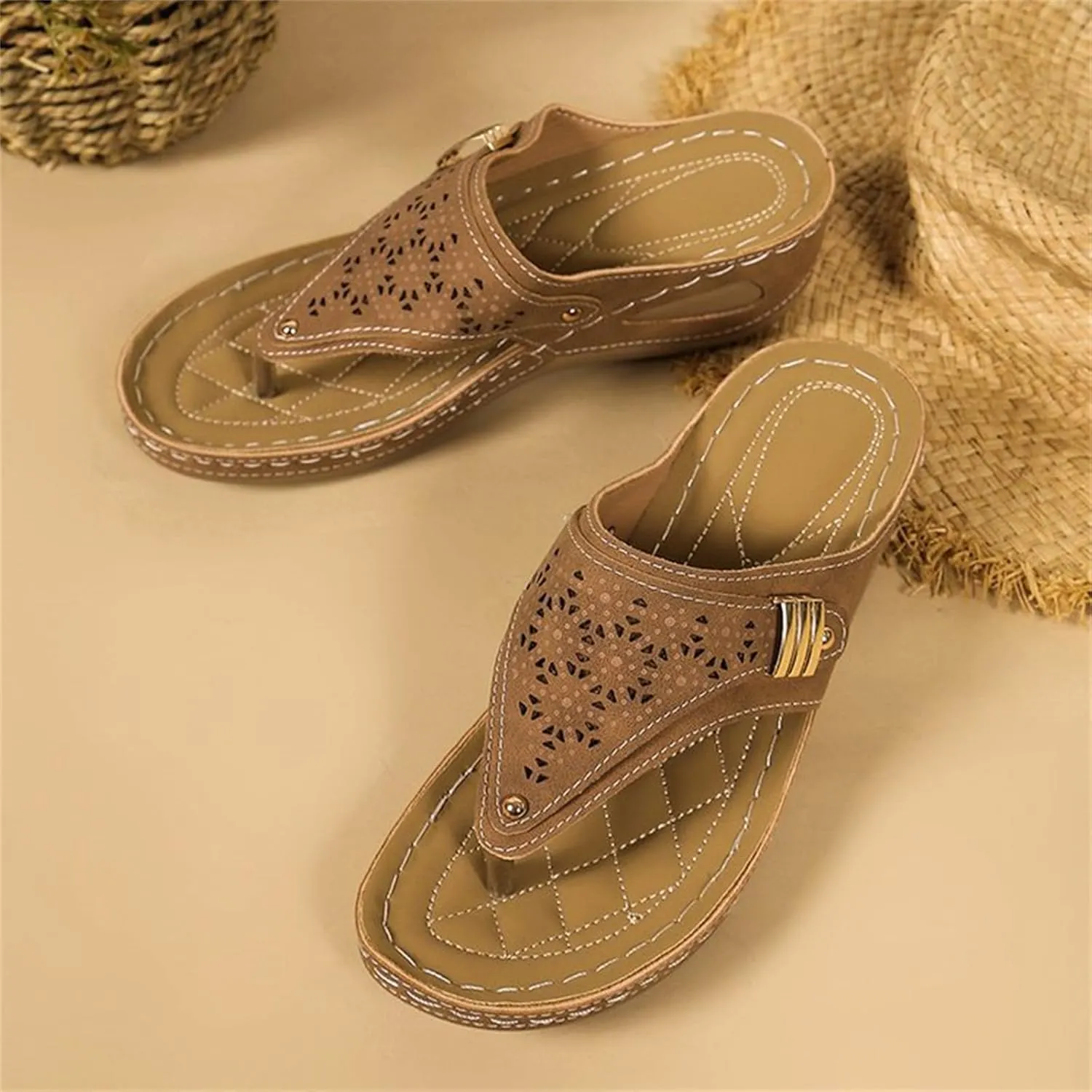 Sandals Women Dressy Summer Flat Cute Casual Beach Shoes Arch Support Orthopedic Slippers Orthotic Slides Flip Flops