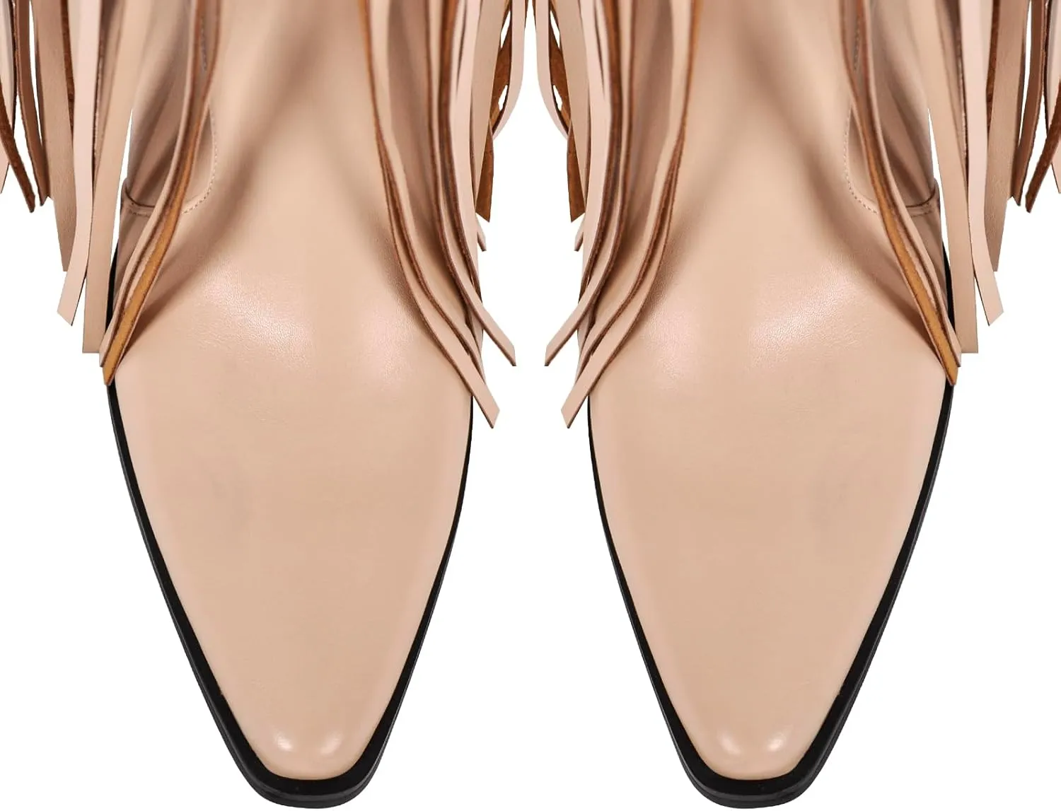 sexytag Fringe Thigh High Wide Calf Boots Western Over the Knee Boots