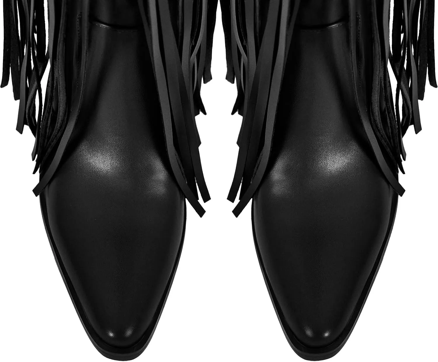 sexytag Fringe Thigh High Wide Calf Boots Western Over the Knee Boots