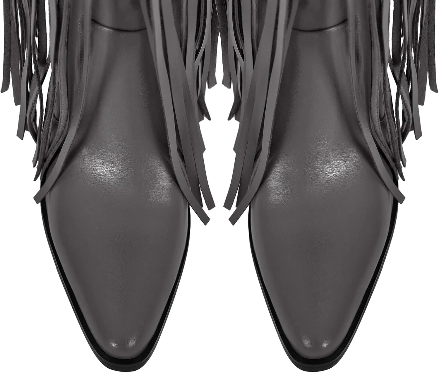 sexytag Fringe Thigh High Wide Calf Boots Western Over the Knee Boots