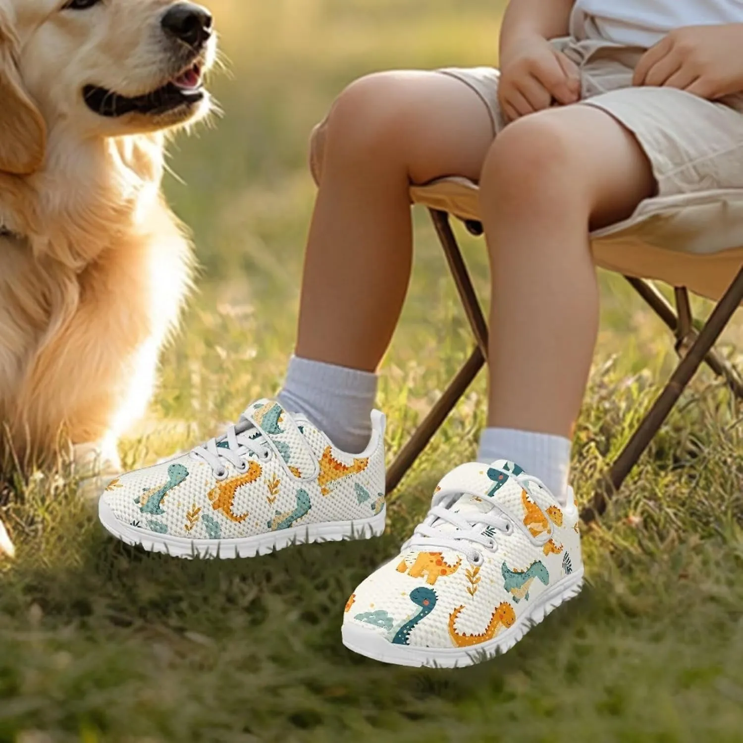 Shoes for Boys Girls Cozy Breathable Anti-Slip Running Sneaker Lightweight Hook and Loops School Athletic Tennis Sneakers for Children/Big Kids/Litter Boys Girls/Toddler