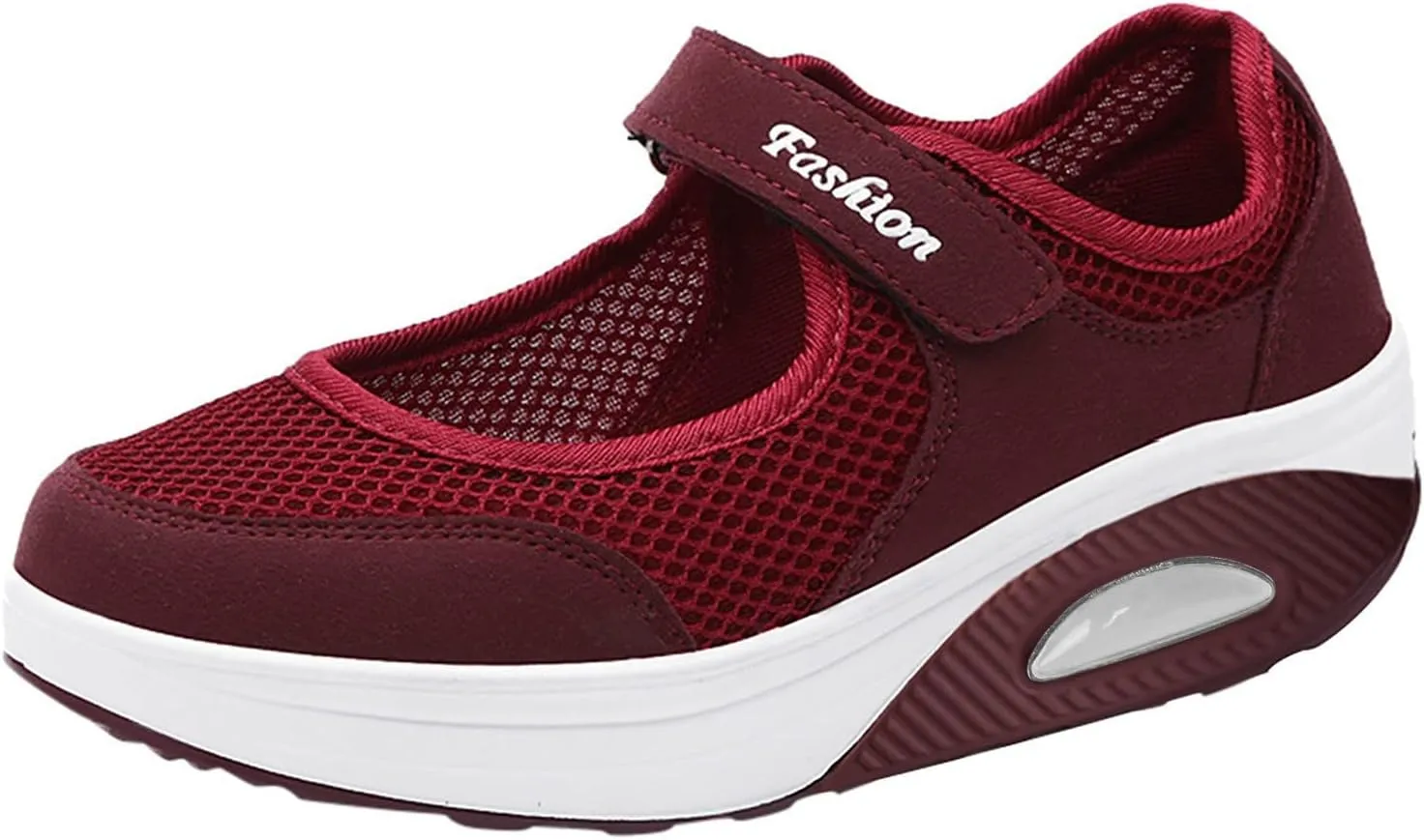 Stretch Cushion Shoes for Women Fashion Lightweight Shoes Casual Workout Shoes Hook Loop Breathable Shoes