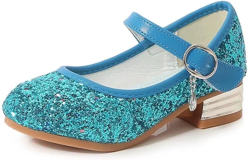TN TANGNEST Girls Dress Shoes Low Heel Wedding Party Mary Jane Shoes Sparkly Princess Shoes