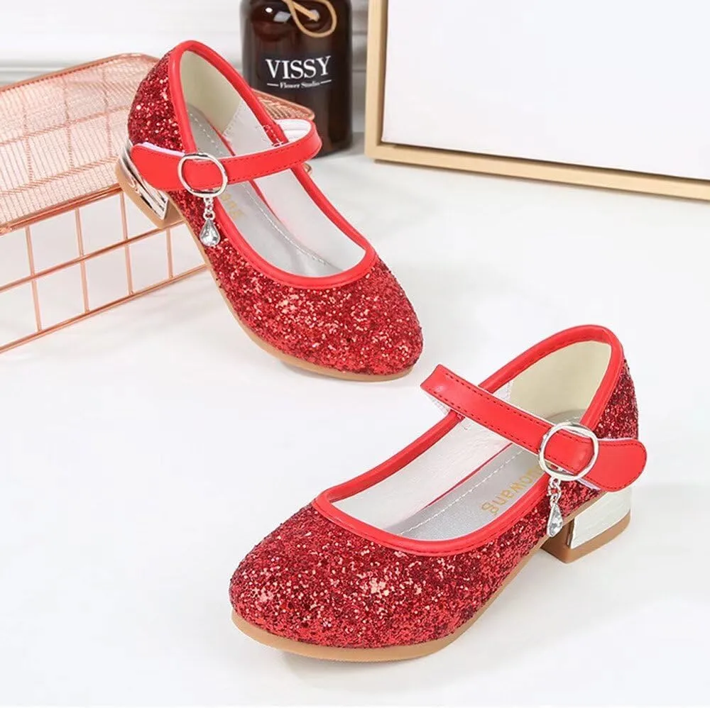 TN TANGNEST Girls Dress Shoes Low Heel Wedding Party Mary Jane Shoes Sparkly Princess Shoes