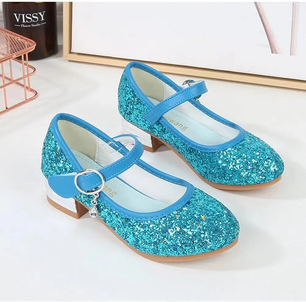 TN TANGNEST Girls Dress Shoes Low Heel Wedding Party Mary Jane Shoes Sparkly Princess Shoes